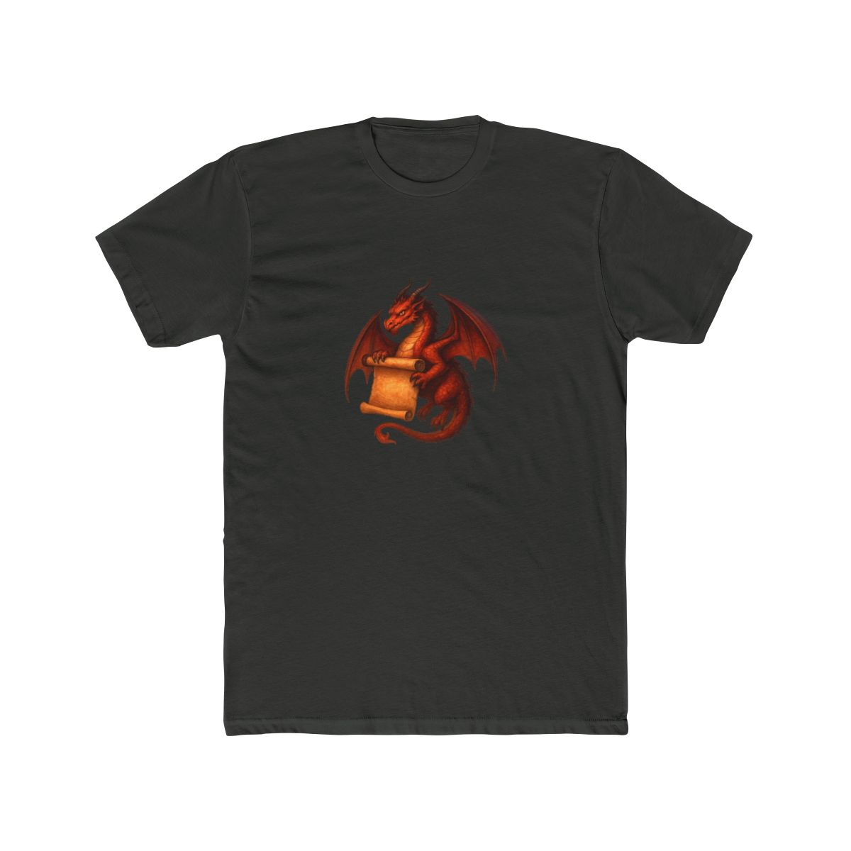 Dungeon Dragon Papyrus Scroll Fantasy T-Shirt - alternate angle 3, merchandise