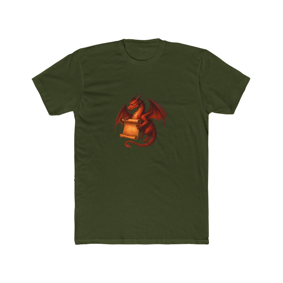 Dungeon Dragon Papyrus Scroll Fantasy T-Shirt - alternate angle 4, merchandise