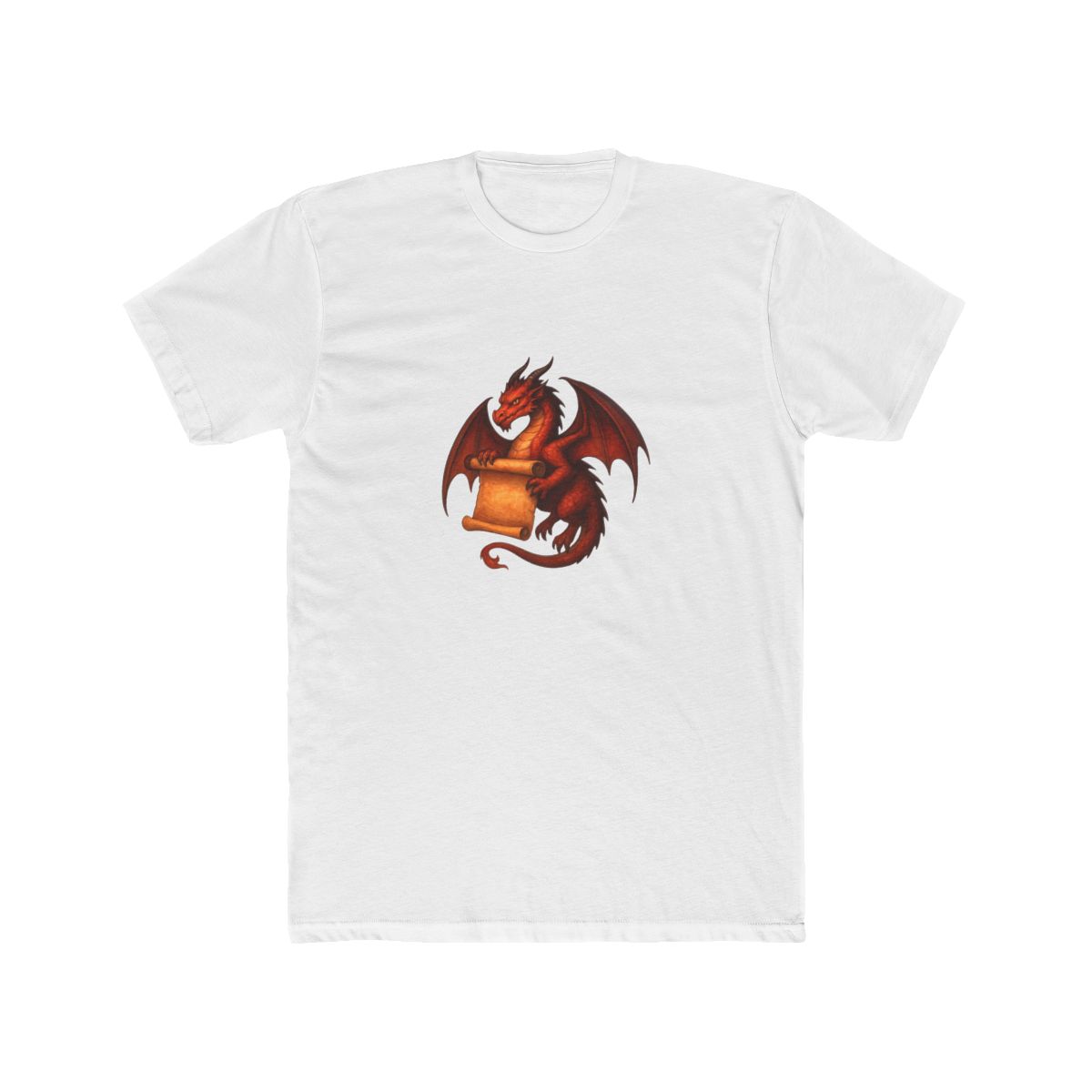 Dungeon Dragon Papyrus Scroll Fantasy T-Shirt - alternate angle 2, merchandise