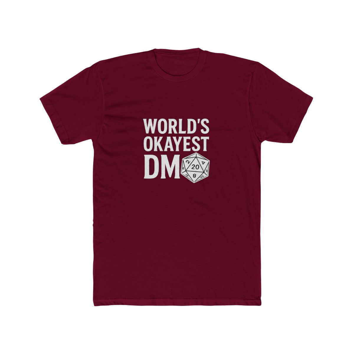 World's Okayest DM D20 Dice D&D T-Shirt - alternate angle 3, merchandise