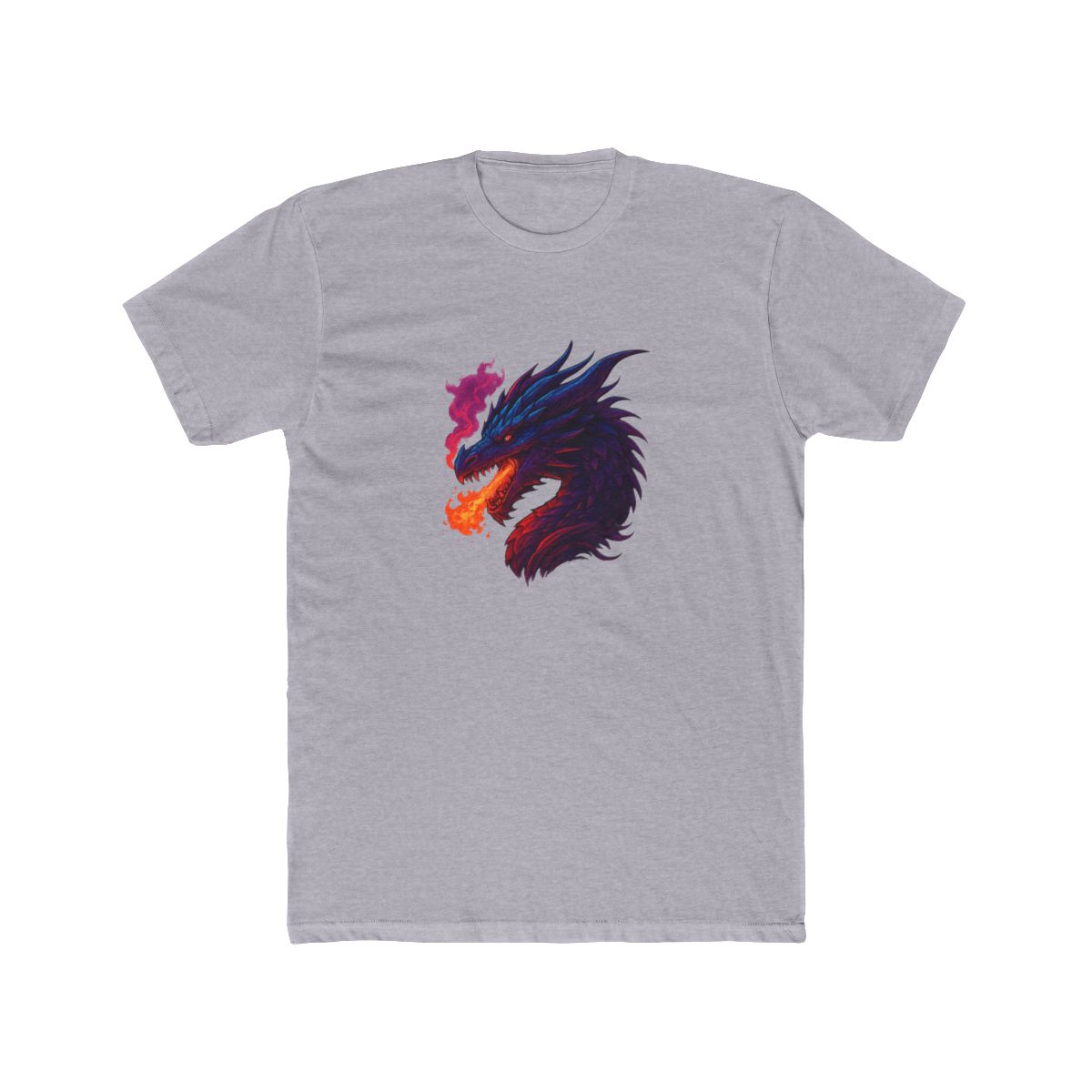 Fire-Breathing Dragon Fantasy Art T-Shirt - alternate angle 2, merchandise