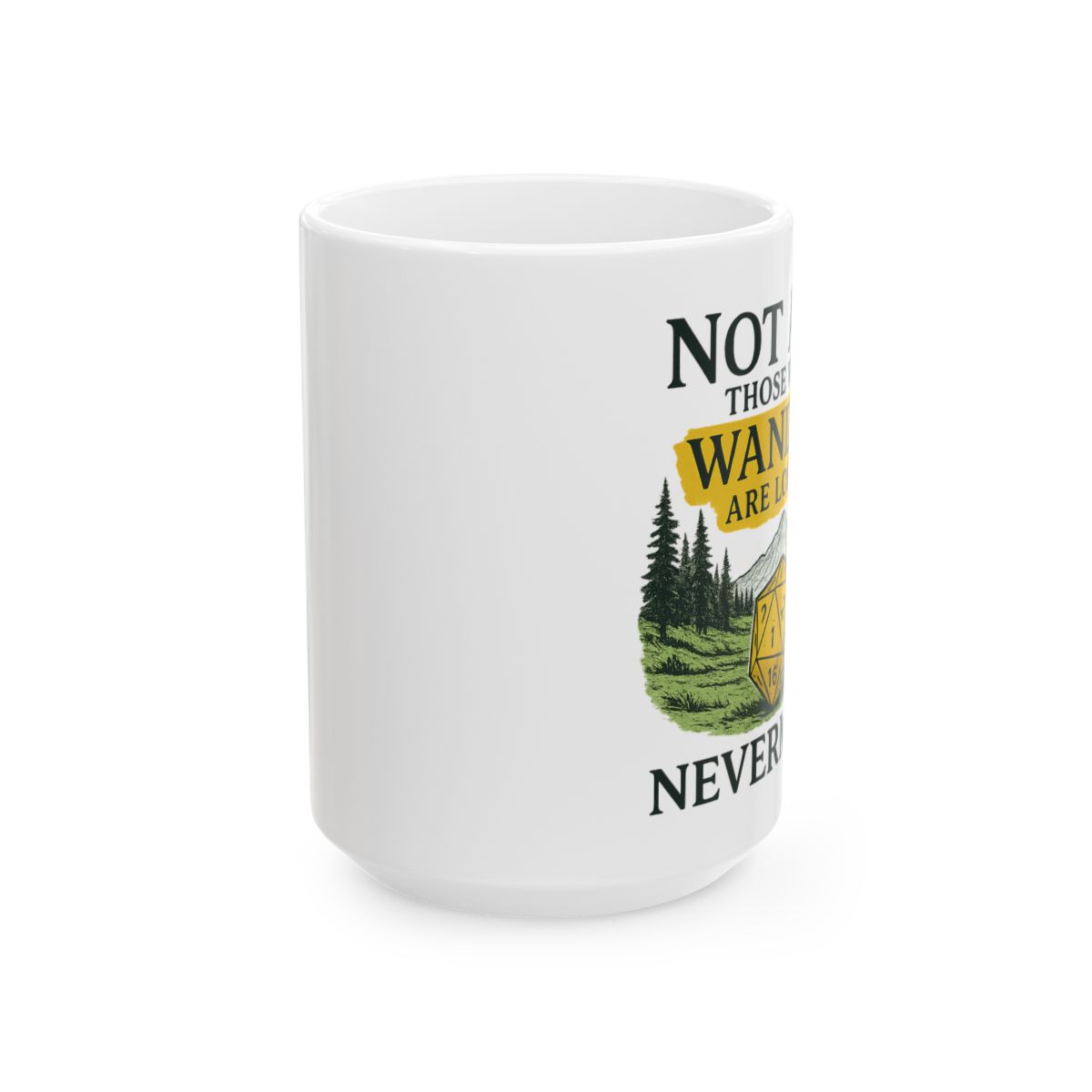 D&D Survival Check Crit Fail Mug | Funny RPG Dice Coffee Cup - alternate angle 4, merchandise