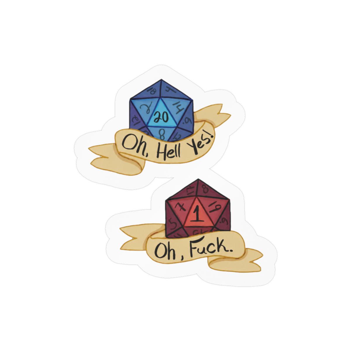 D20 Criticals Funny RPG Gaming Sticker | Vinyl Decal