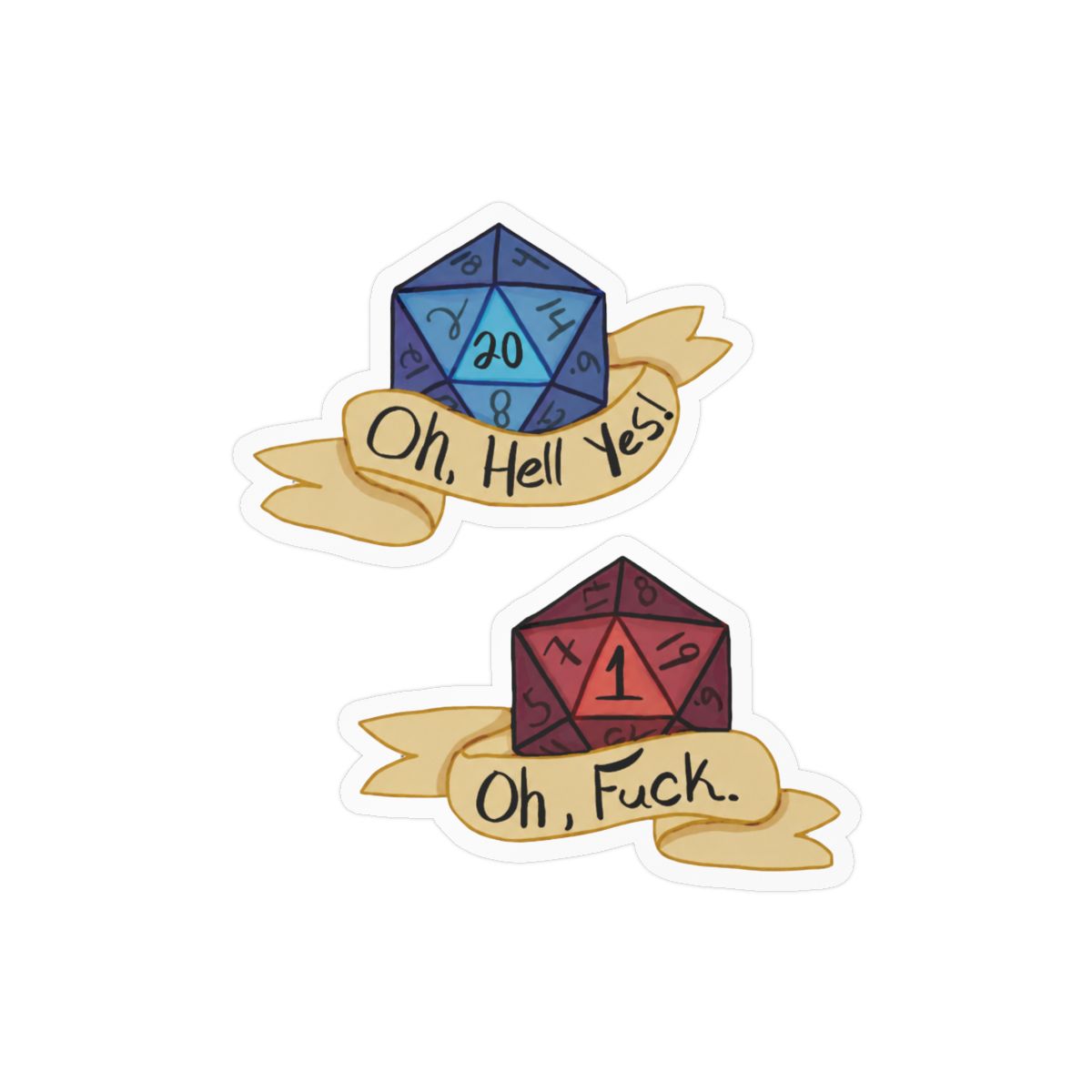 D20 Criticals Funny RPG Gaming Sticker | Vinyl Decal
