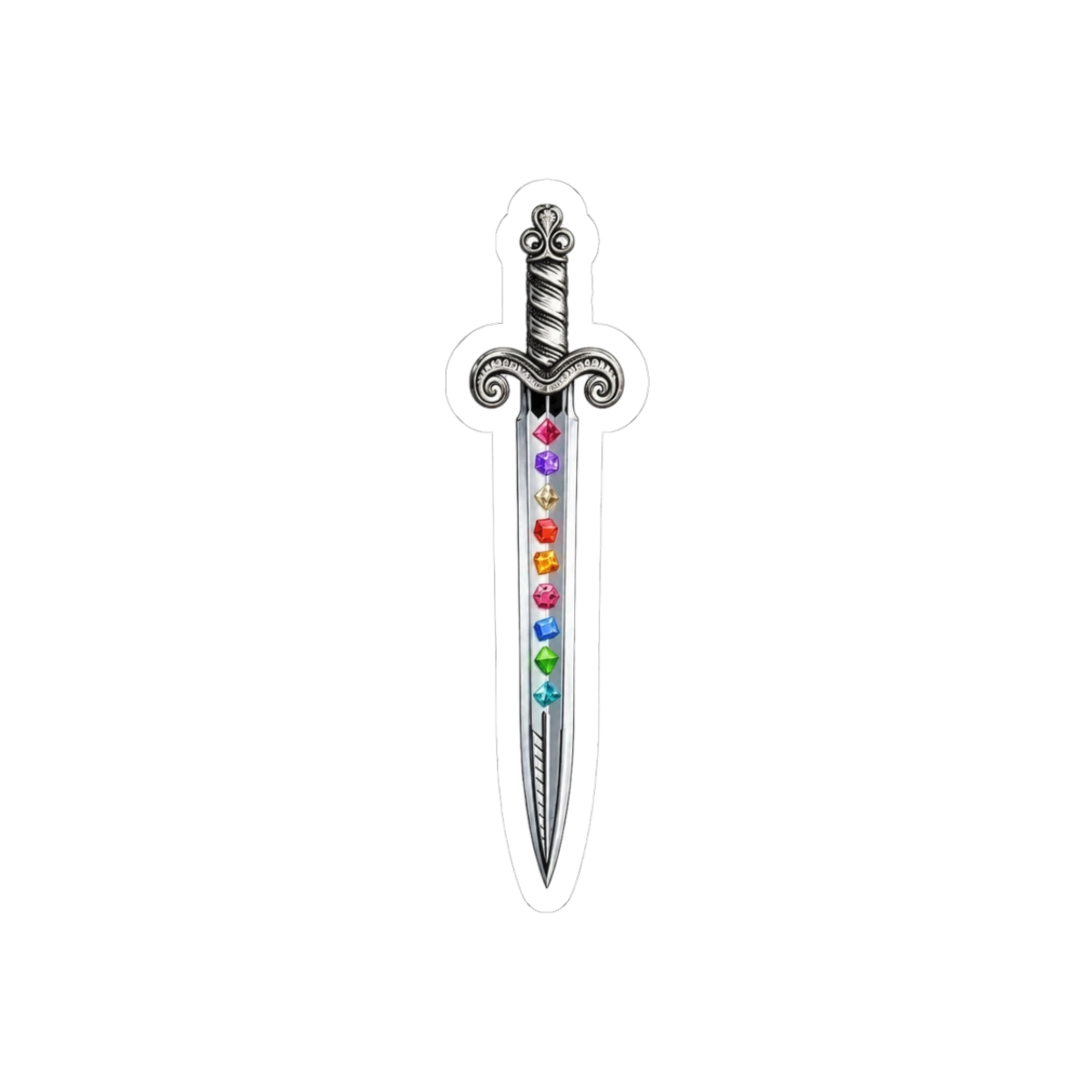 Dungeons & Dragons Dice Sword Sticker | Bold Fantasy Vinyl Decal
