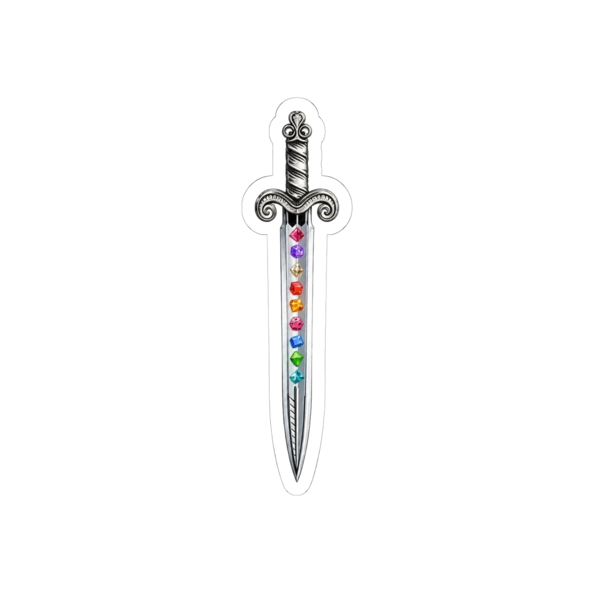 Dungeons & Dragons Dice Sword Sticker | Bold Fantasy Vinyl Decal