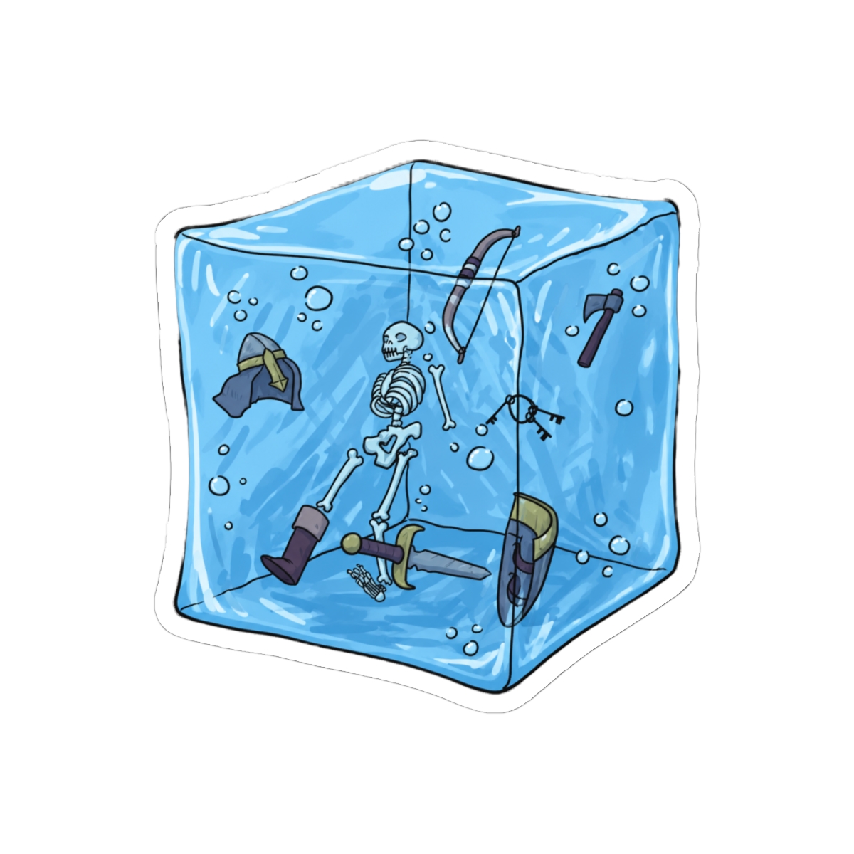 Gelatinous Cube D&D Sticker | Bold Monster Vinyl Decal