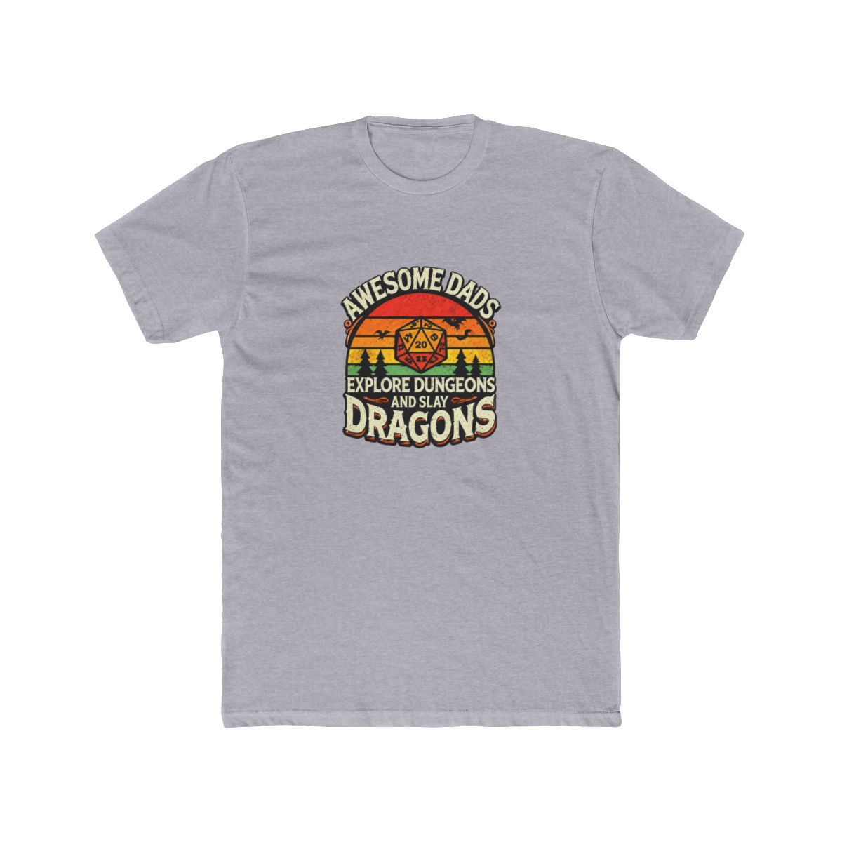 Dungeon Master Dad RPG Dice Dragon T Shirt - Awesome D&D Gift - alternate angle 5, merchandise
