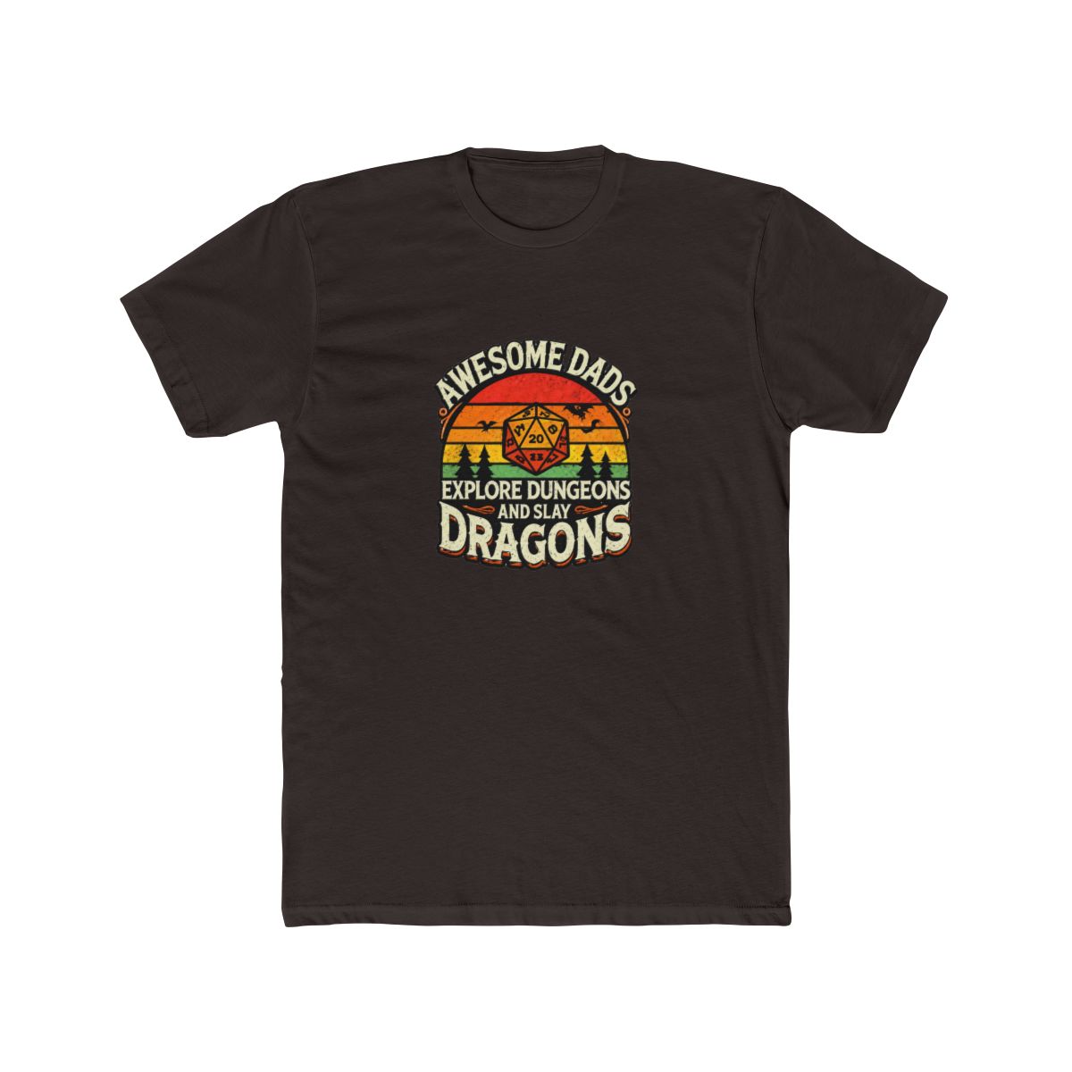 Dungeon Master Dad RPG Dice Dragon T Shirt - Awesome D&D Gift - alternate angle 4, merchandise