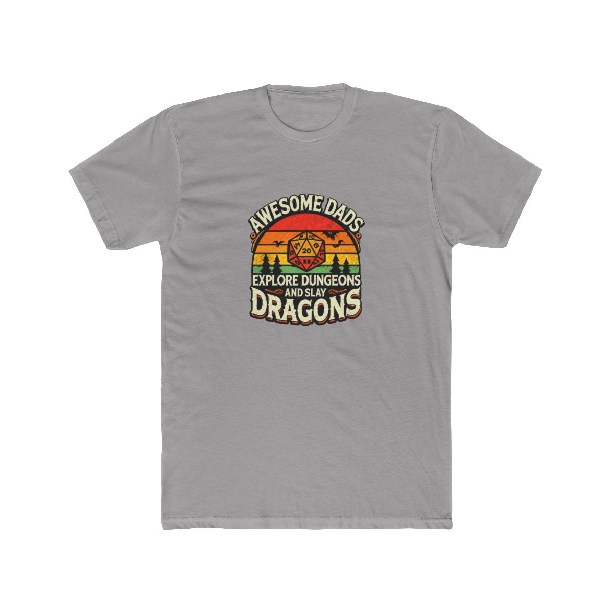 Dungeon Master Dad RPG Dice Dragon T Shirt - Awesome D&D Gift - alternate angle 3, merchandise
