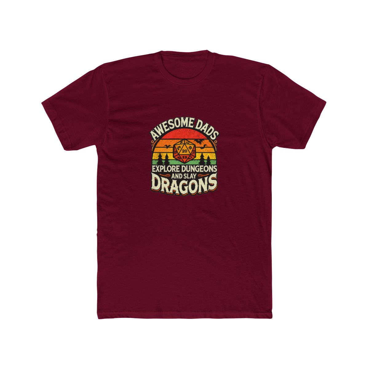Dungeon Master Dad RPG Dice Dragon T Shirt - Awesome D&D Gift - alternate angle 2, merchandise