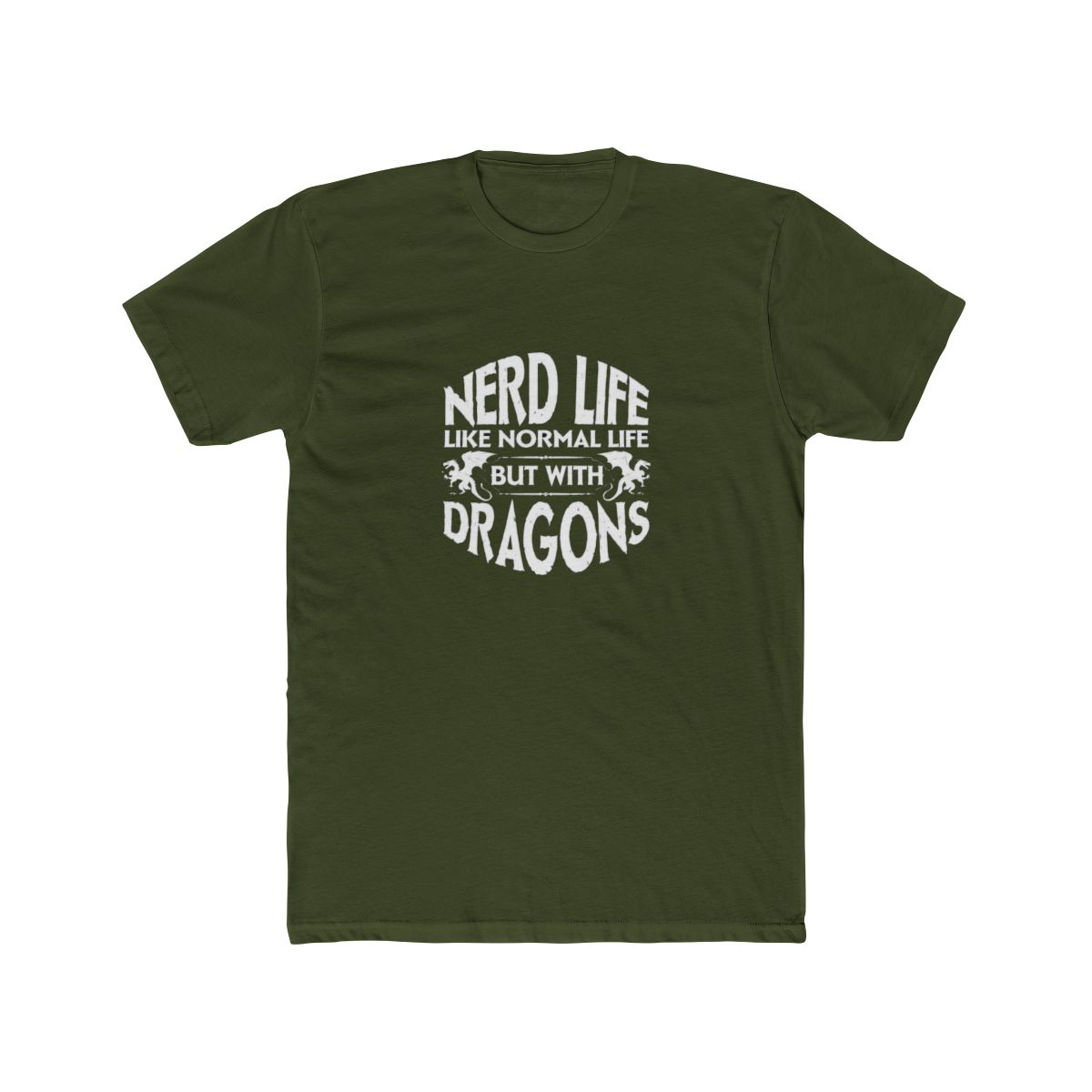 Nerd Life Like Normal Life But With Dragons Funny T Shirt - Geek Gift - alternate angle 2, merchandise