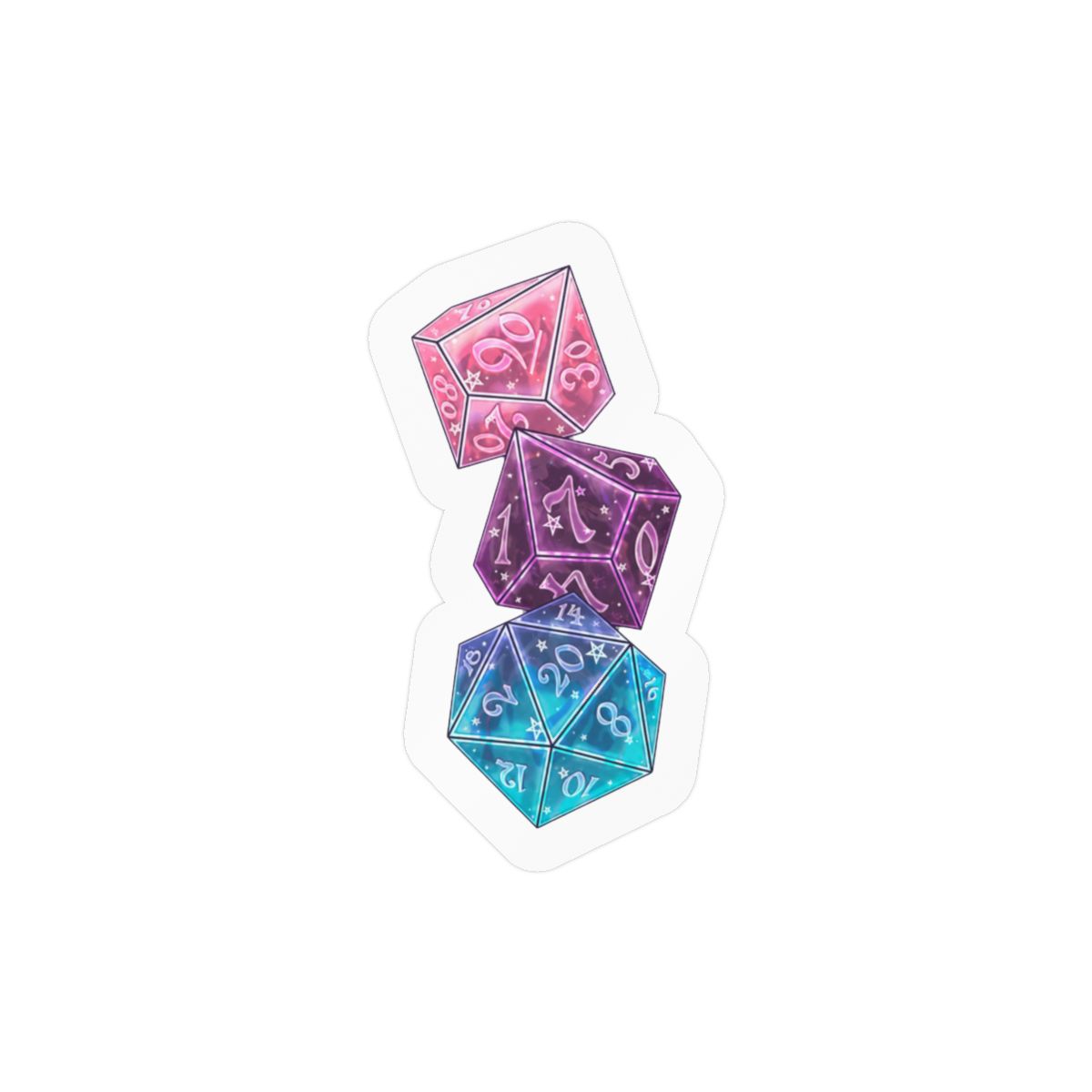 Bi Dice Pride Sticker | Playful Vinyl Decal