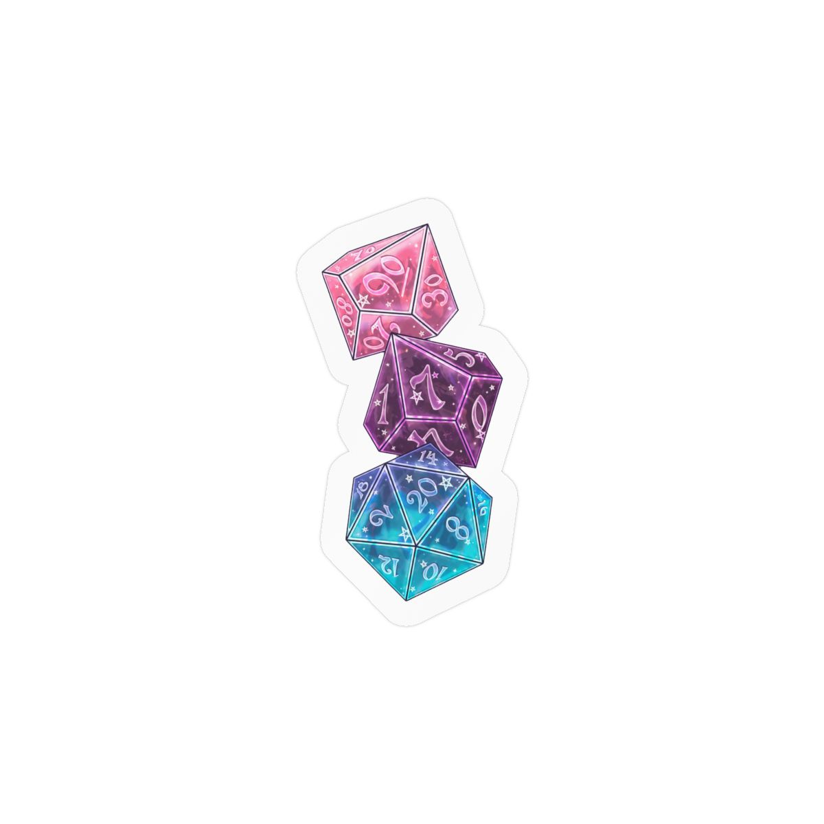 Bi Dice Pride Sticker | Playful Vinyl Decal - alternate angle 1, merchandise