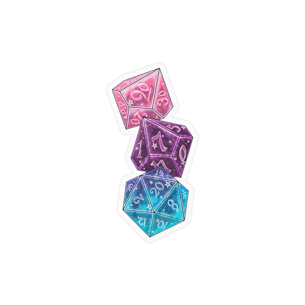 Bi Dice Pride Sticker | Playful Vinyl Decal