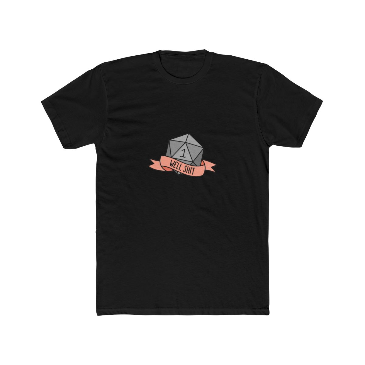 D20 Critical Fail Well Shit Funny Gamer T Shirt - TTRPG Gift - alternate angle 3, merchandise