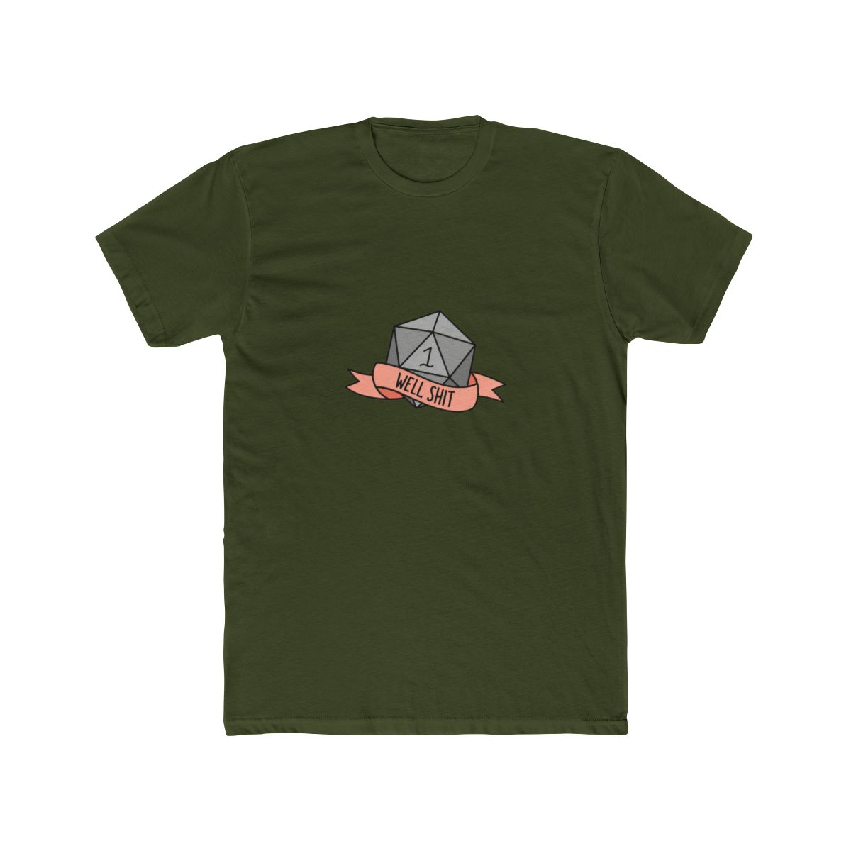 D20 Critical Fail Well Shit Funny Gamer T Shirt - TTRPG Gift - alternate angle 5, merchandise