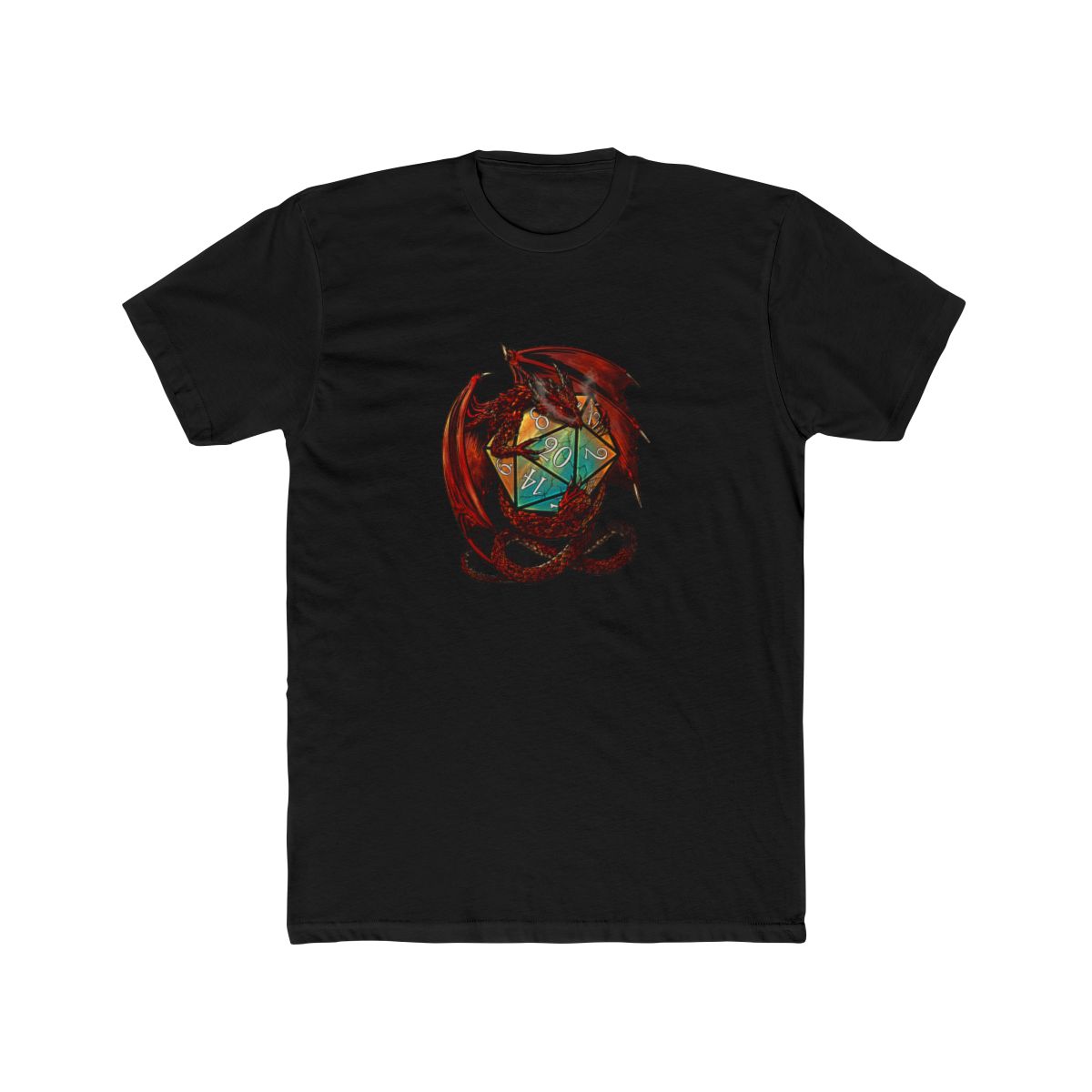 Red Dragon Dice Fantasy T Shirt - D&D Gamer Gift