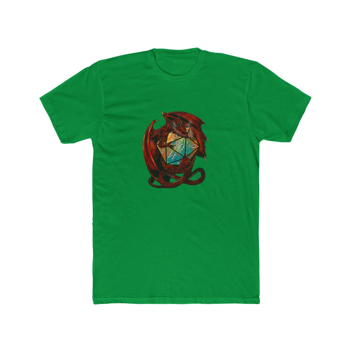 Red Dragon Dice Fantasy T Shirt - D&D Gamer Gift - alternate angle 3, merchandise