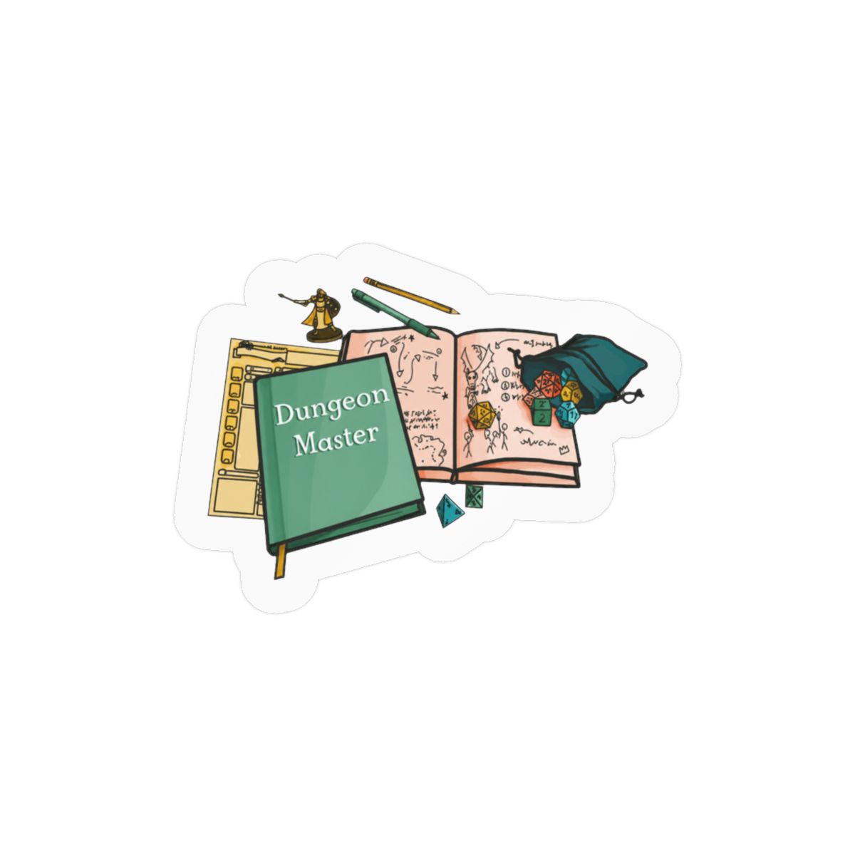 Dungeon Master Bold RPG Sticker | Vinyl Decal for Tabletop Gamers - Official Stickers merchandise