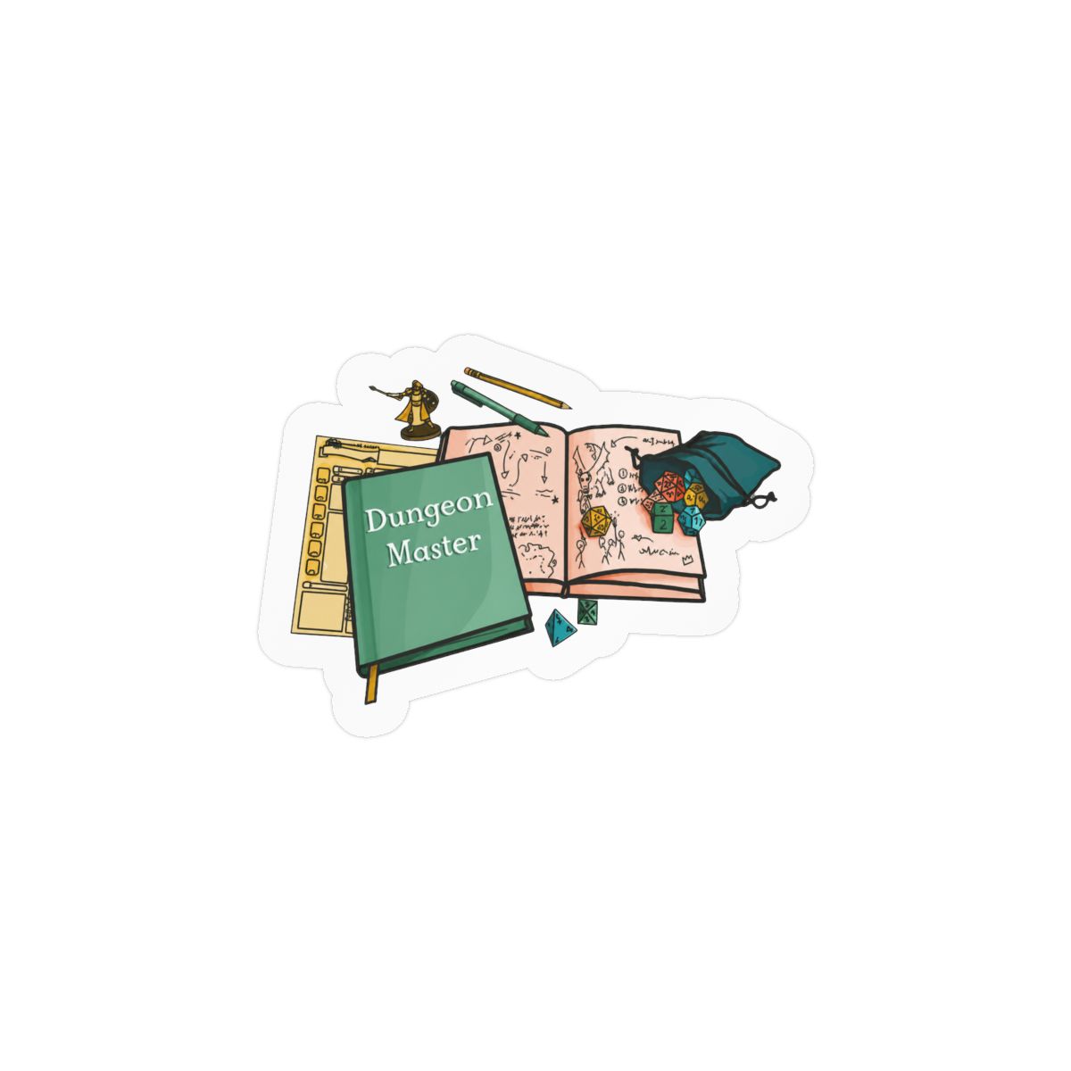 Dungeon Master Bold RPG Sticker | Vinyl Decal for Tabletop Gamers