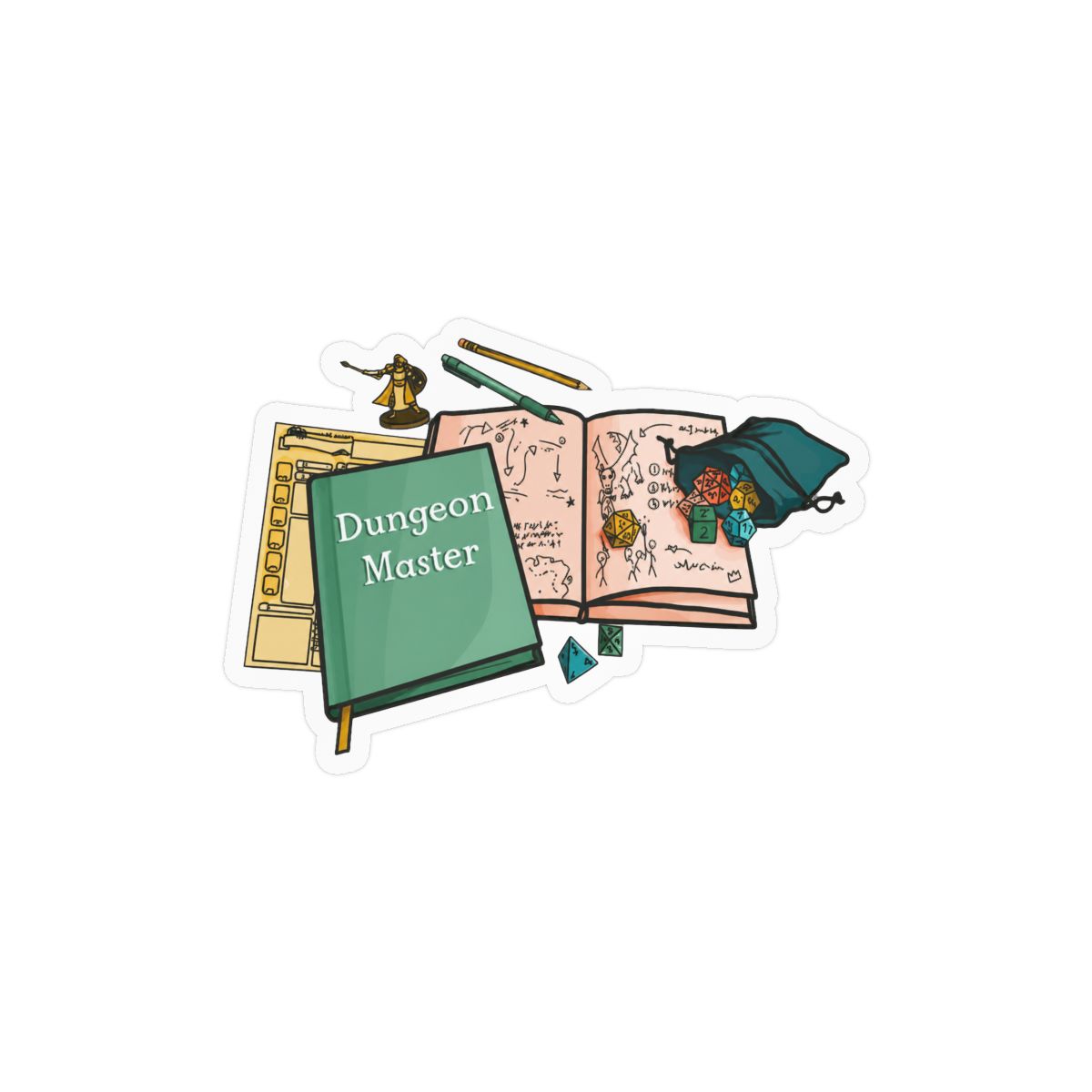 Dungeon Master Bold RPG Sticker | Vinyl Decal for Tabletop Gamers