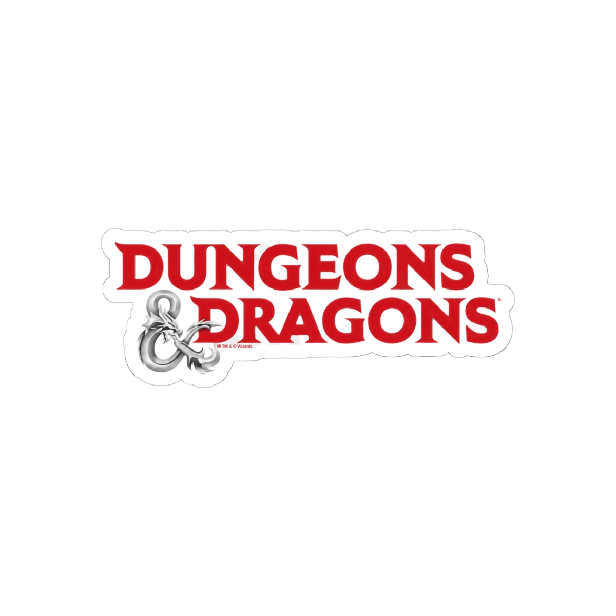 Dungeons & Dragons Red Logo Sticker | Bold D&D Vinyl Decal