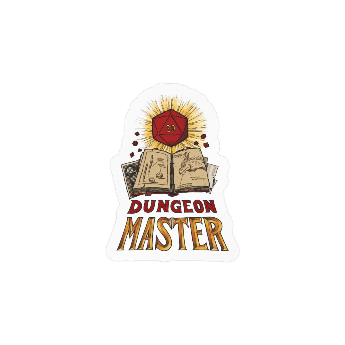 Dungeon Master Sticker | Bold Gaming Vinyl Decal - alternate angle 1, merchandise