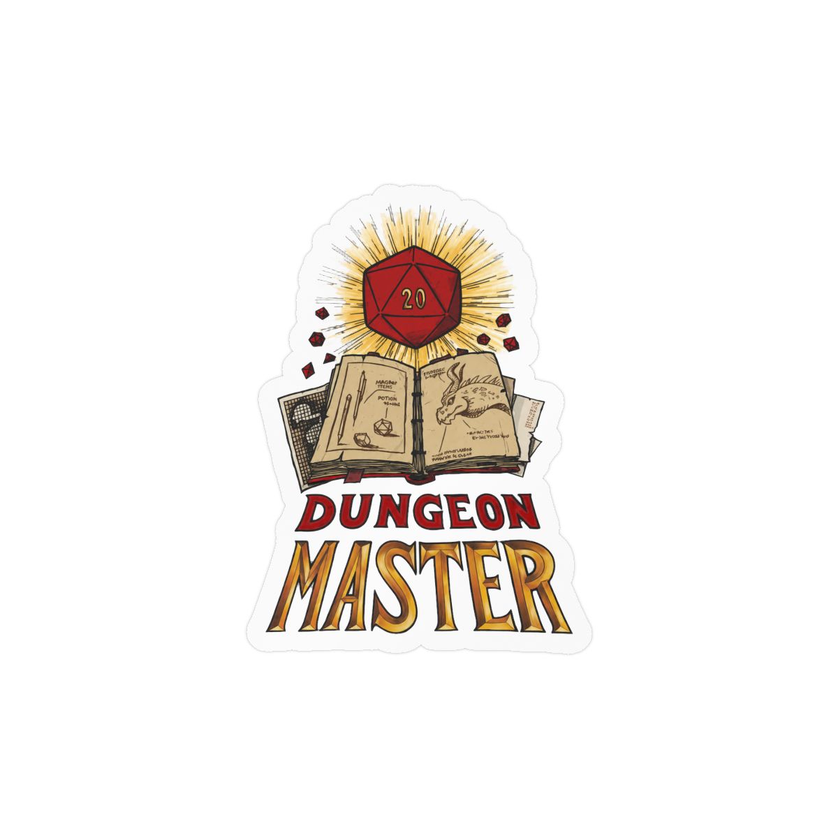 Dungeon Master Sticker | Bold Gaming Vinyl Decal - alternate angle 2, merchandise