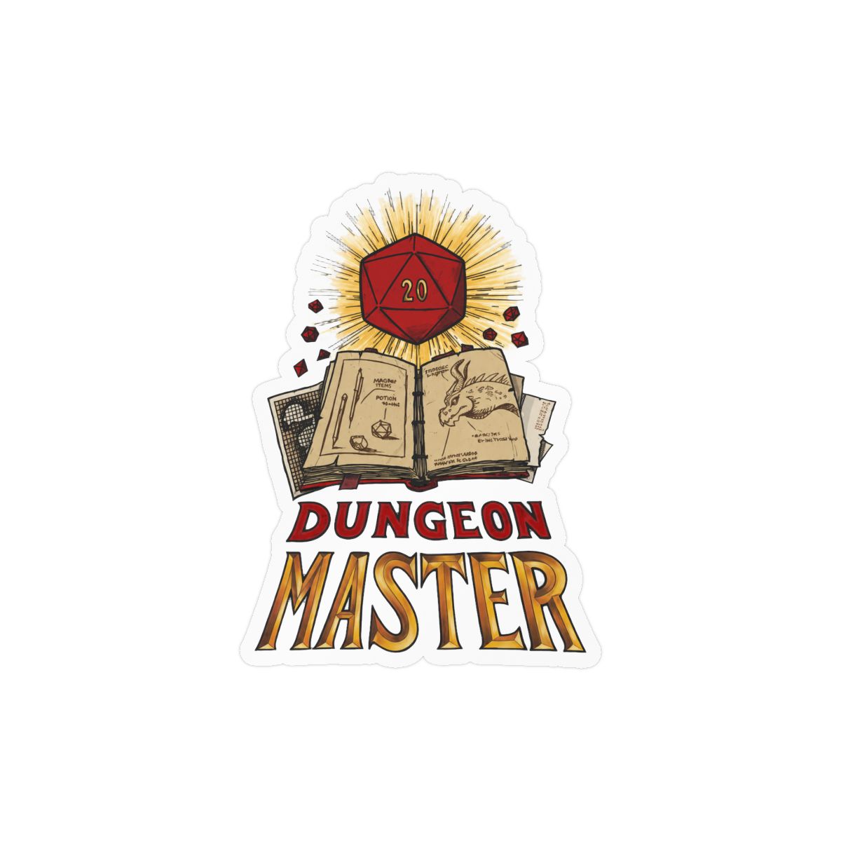 Dungeon Master Sticker | Bold Gaming Vinyl Decal - alternate angle 3, merchandise