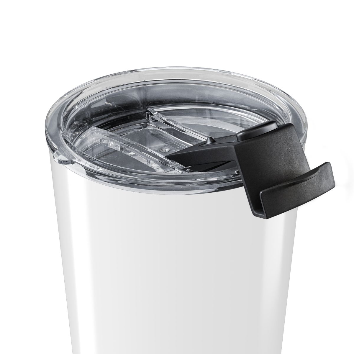 A stainless steel YETI tumbler with a copper handle, featuring a detailed design of a dragon, dice, and the words "DUNGEONS & DRAGONS." The tumbler is surrounded by dice, coins, and scrolls on a... - alternate angle 5, merchandise