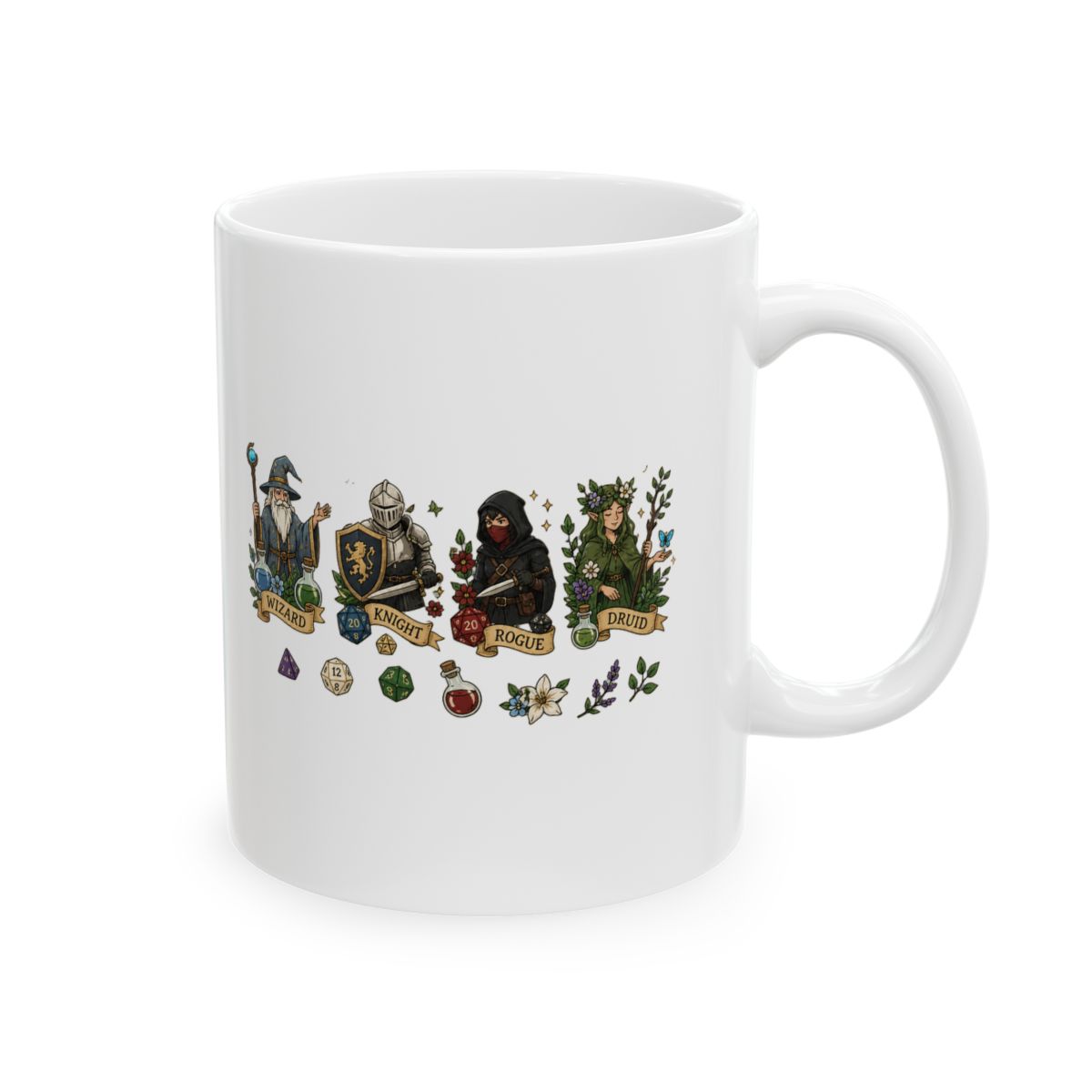 Dungeons and Dragons Class Dice Designs Soup Mug