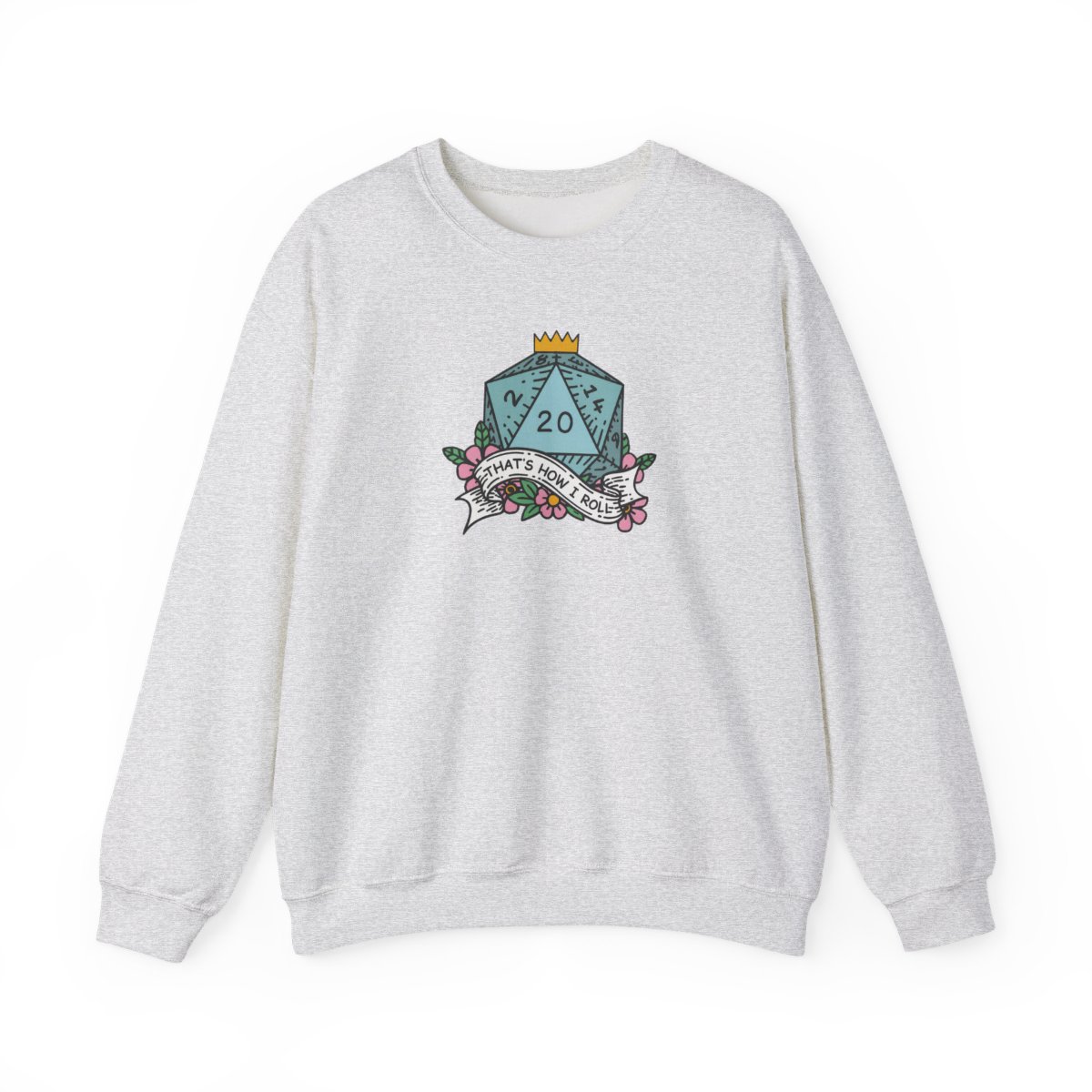 D&D 'Well Sh*t / That's How I Roll' D20 Sweatshirt - alternate angle 2, merchandise