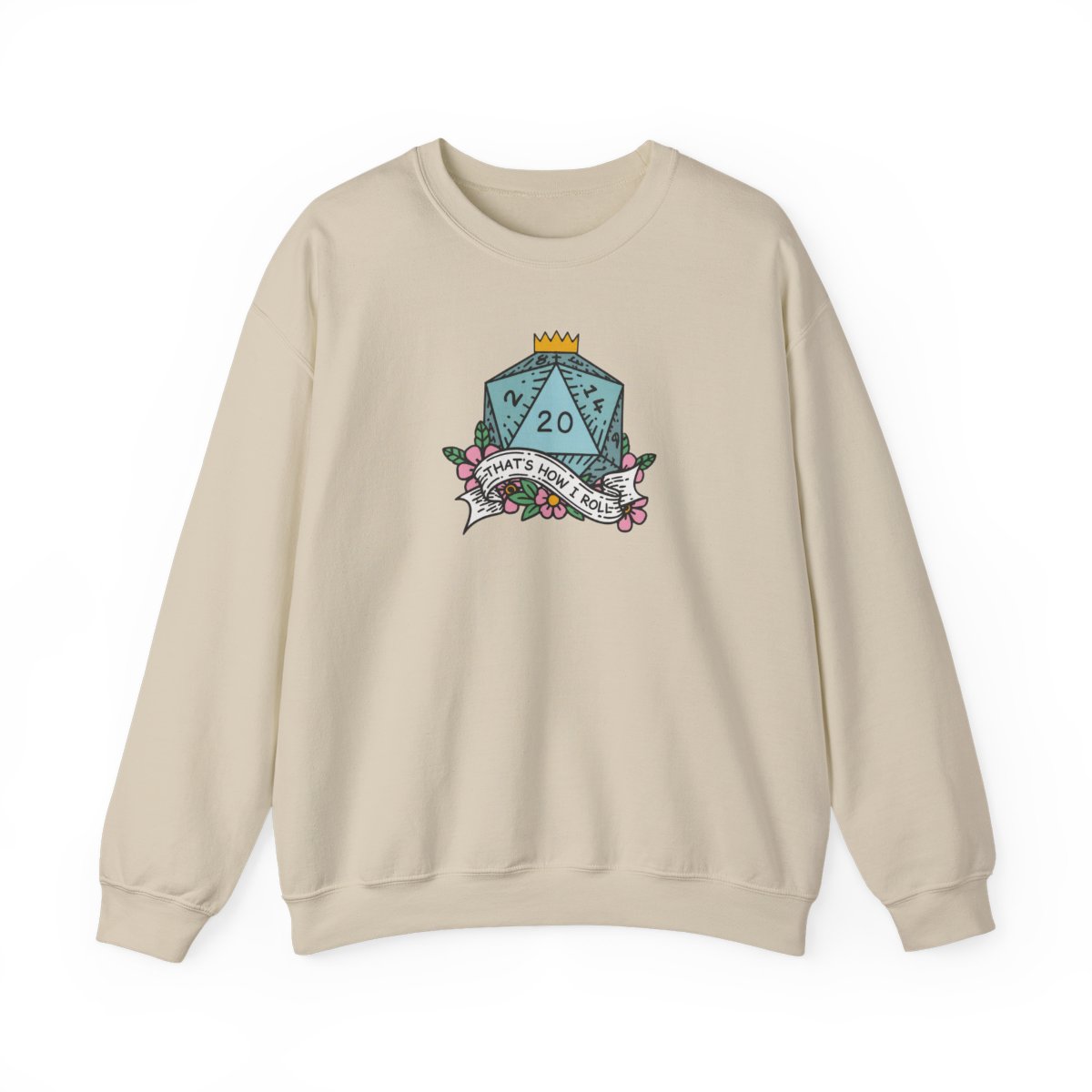 D&D 'Well Sh*t / That's How I Roll' D20 Sweatshirt - alternate angle 4, merchandise