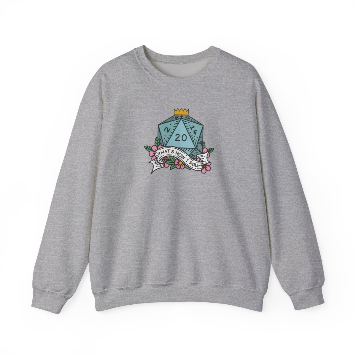 D&D 'Well Sh*t / That's How I Roll' D20 Sweatshirt - alternate angle 5, merchandise